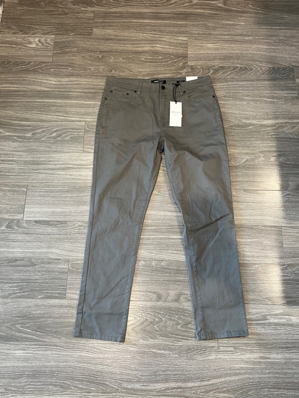 Kenneth Cole Men’s Slim Straight Jeans - Charcoal